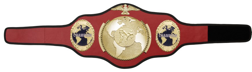 KICKBOXING CHAMPIONSHIP BELT PRO018/KBOG/WLDCHMP/G IN 6 COLOURS